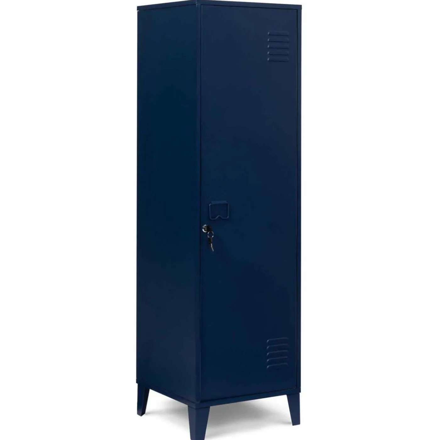 Armoire vestiaire porte métallique bleue industrielle