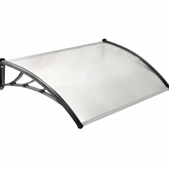 Auvent de porte marquise polycarbonate 80x120 cm