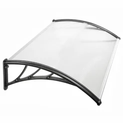 Auvent de porte marquise polycarbonate 80x120 cm