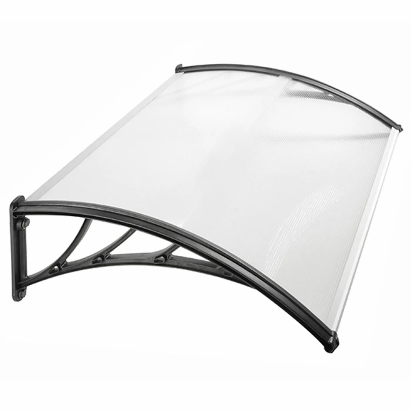 Auvent de porte marquise polycarbonate 80x120 cm