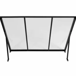 Auvent de porte moderne verrière noire 90 x 140 cm