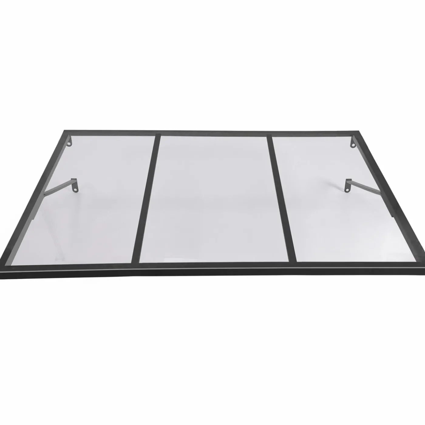 Auvent de porte moderne verrière noir 80 x 113 cm
