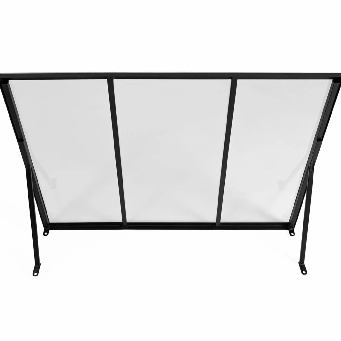 Auvent de porte moderne verrière noir 80 x 113 cm