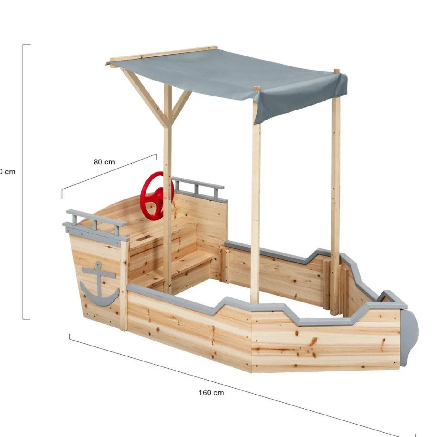 Bac à sable bateau pirate