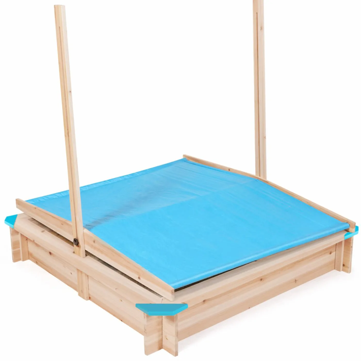 Bac à sable en bois avec toit refermable