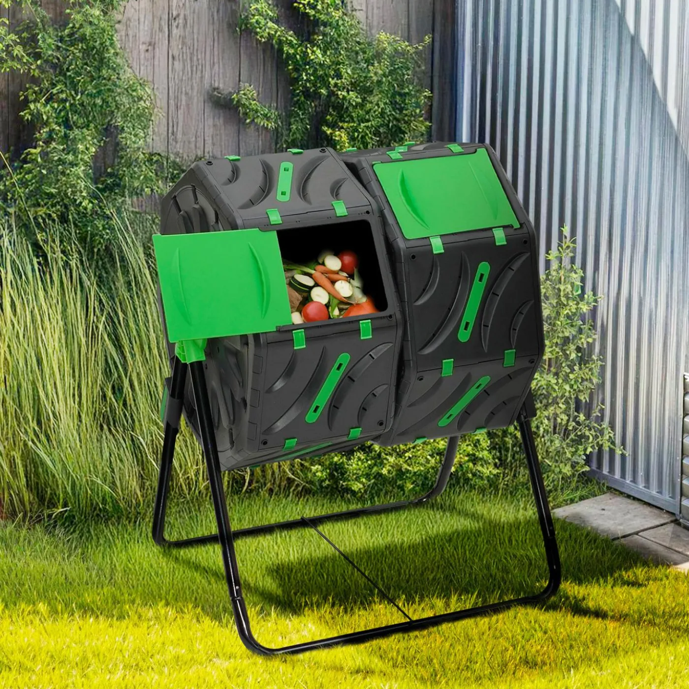 Bac de compostage rotatif double 140L