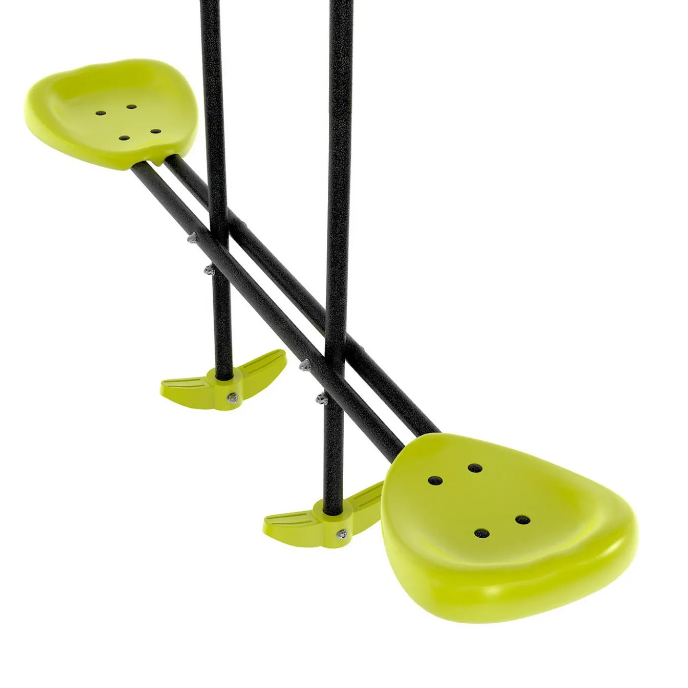 Balançoire 3 agrès portique avec 2 balançoires, 1 face à face et toboggan