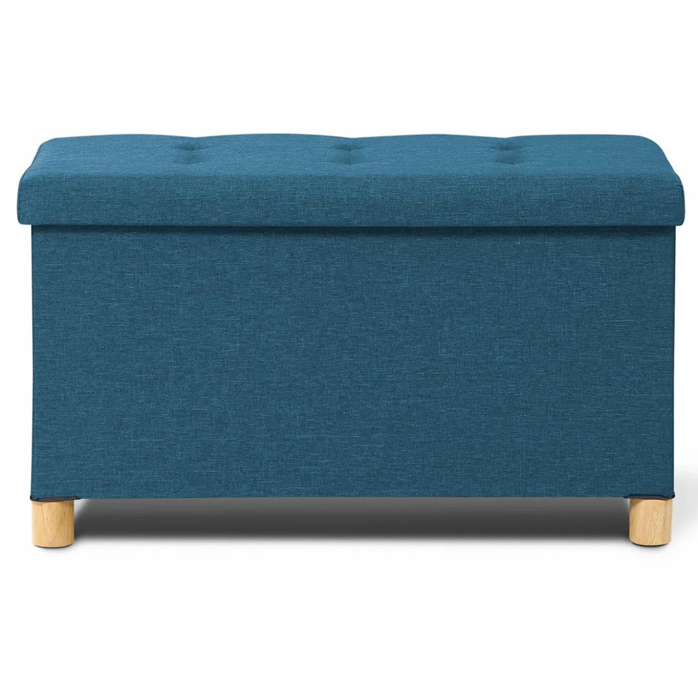 Banc coffre bleu canard 76 cm