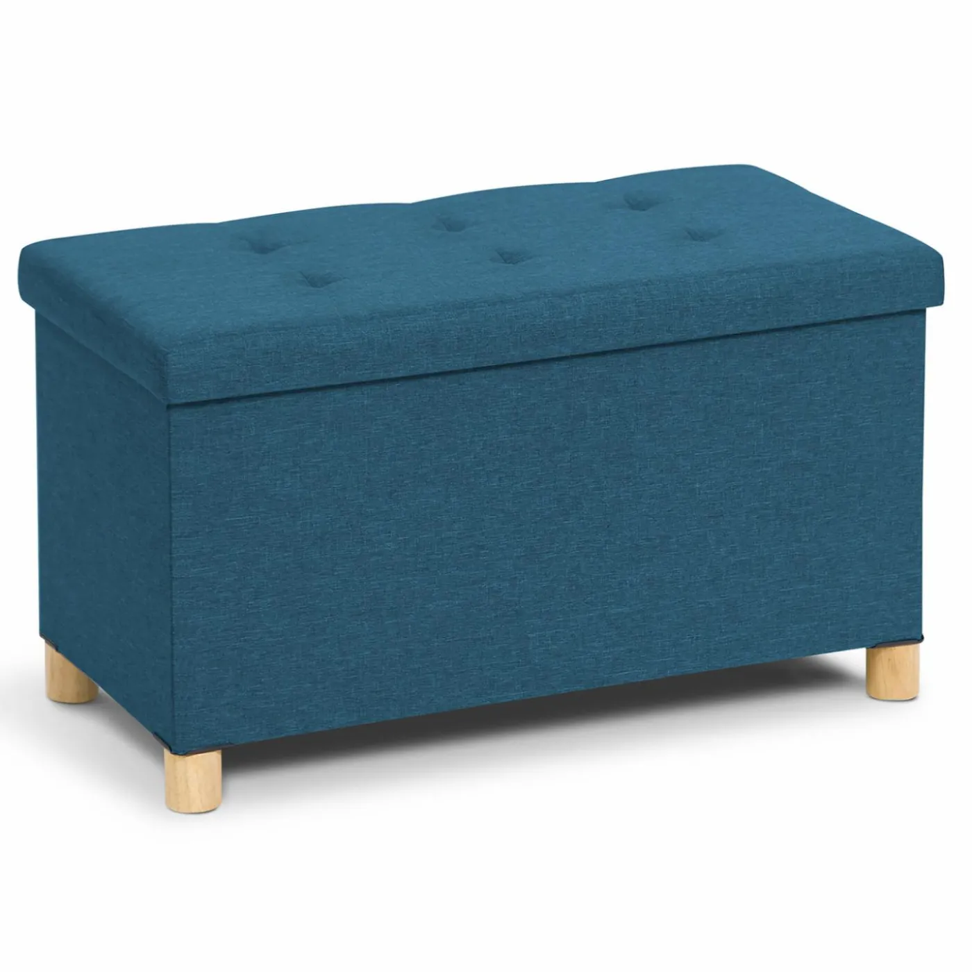 Banc coffre bleu canard 76 cm