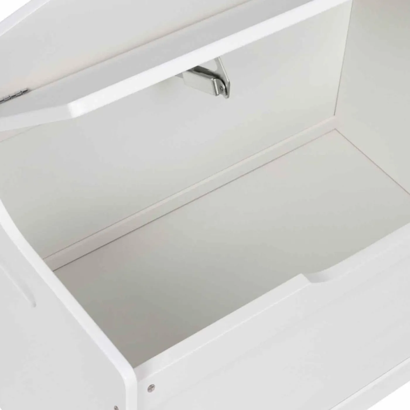 Banc coffre de rangement enfant en bois blanc