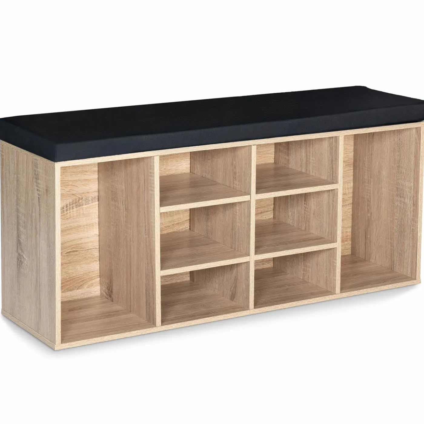 Banc d’entrée range chaussures bois imitation hêtre