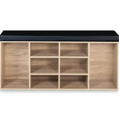 Banc d’entrée range chaussures bois imitation hêtre
