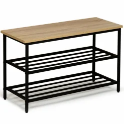 Banc d’entrée rangement chaussures style industriel