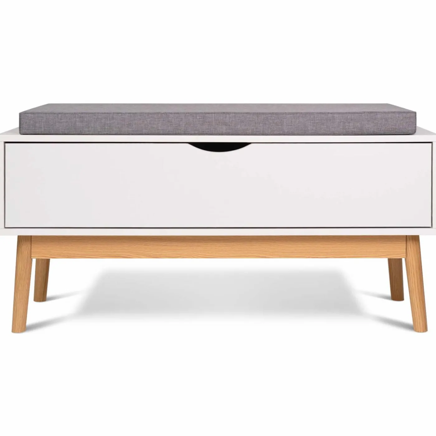 Banquette coffre de rangement blanc