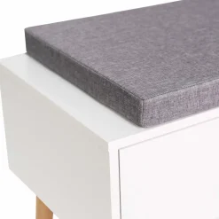 Banquette coffre de rangement blanc