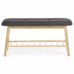 Banquette d'entrée style scandinave gris anthracite