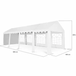 Barnum 4x8 m blanc pour réceptions