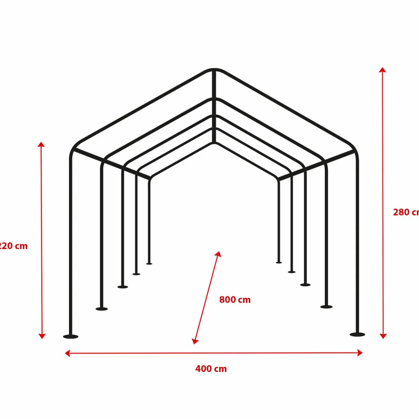 Barnum 4x8 m blanc pour réceptions