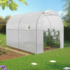 Bâche de rechange pour serre tunnel 6m² blanche