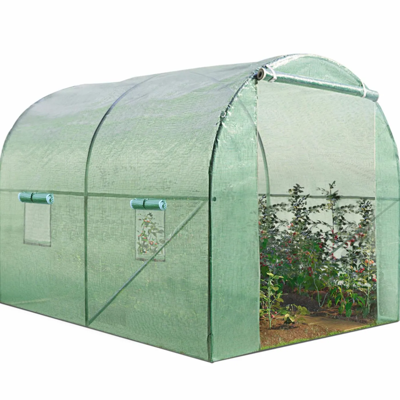Bâche de rechange pour serre tunnel 6m² verte