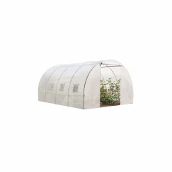 Bâche de rechange pour serre tunnel 12m² blanche