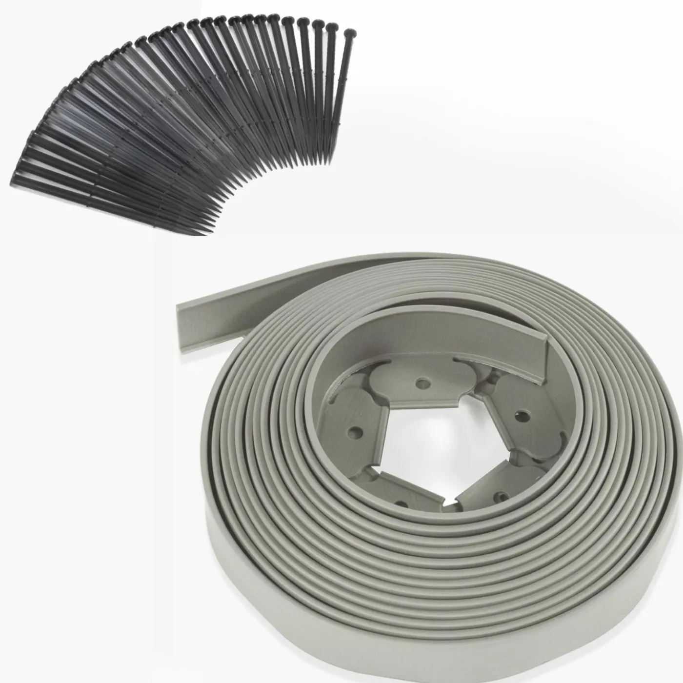 Bordure de jardin flexible grise