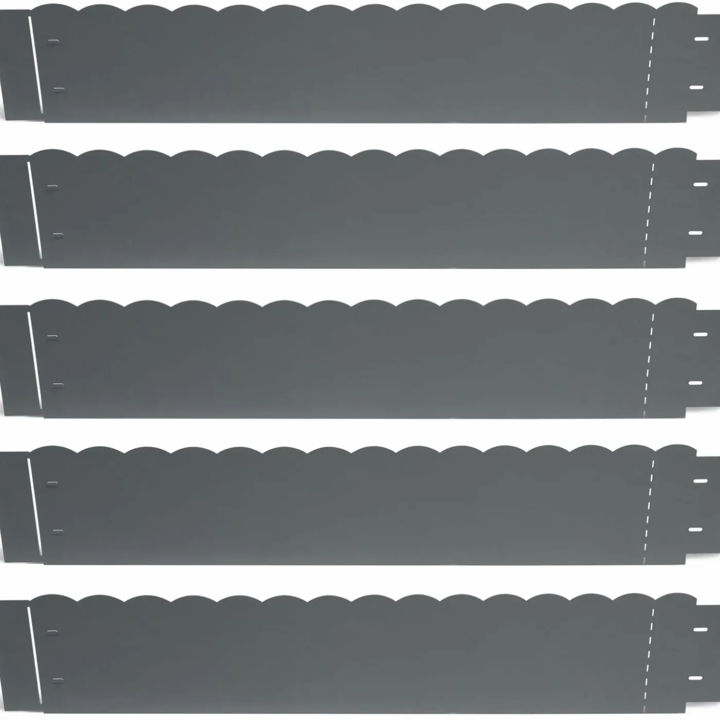 Bordures de jardin en acier gris anthracite