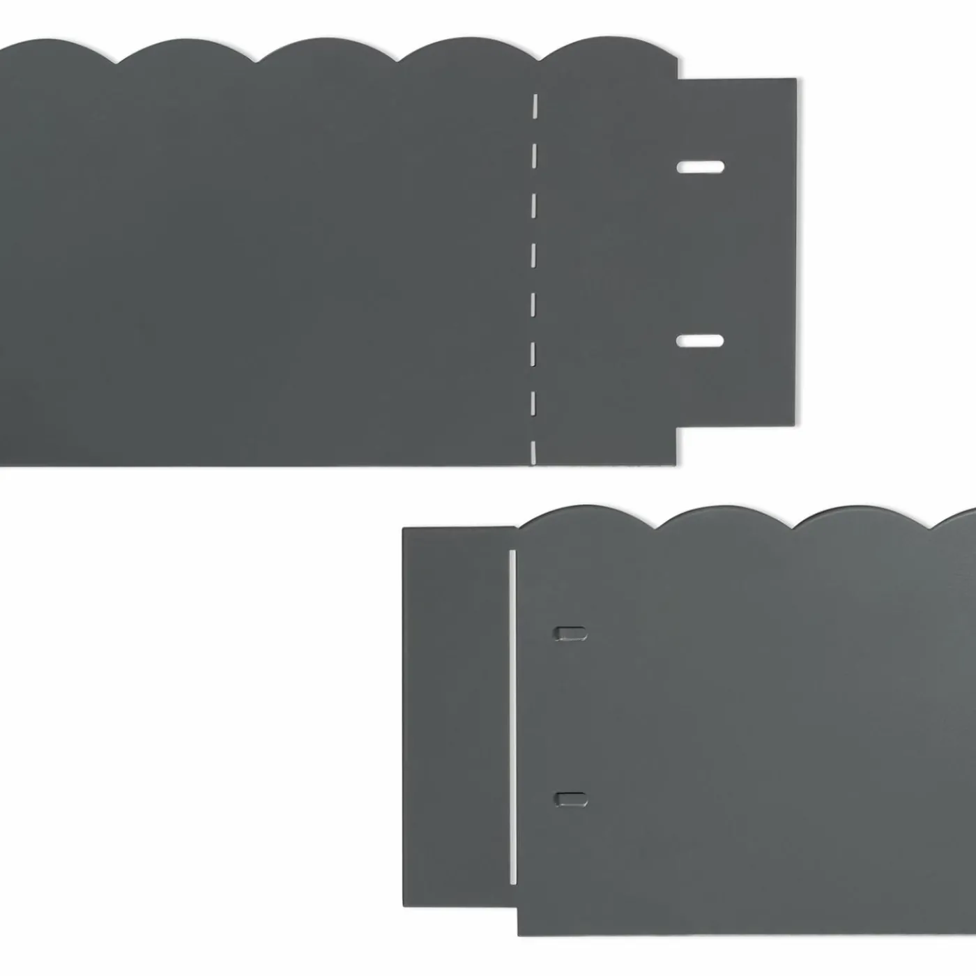 Bordures de jardin en acier gris anthracite