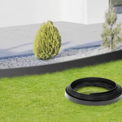 Bordures de jardin flexibles gris anthracite 8mx12cm
