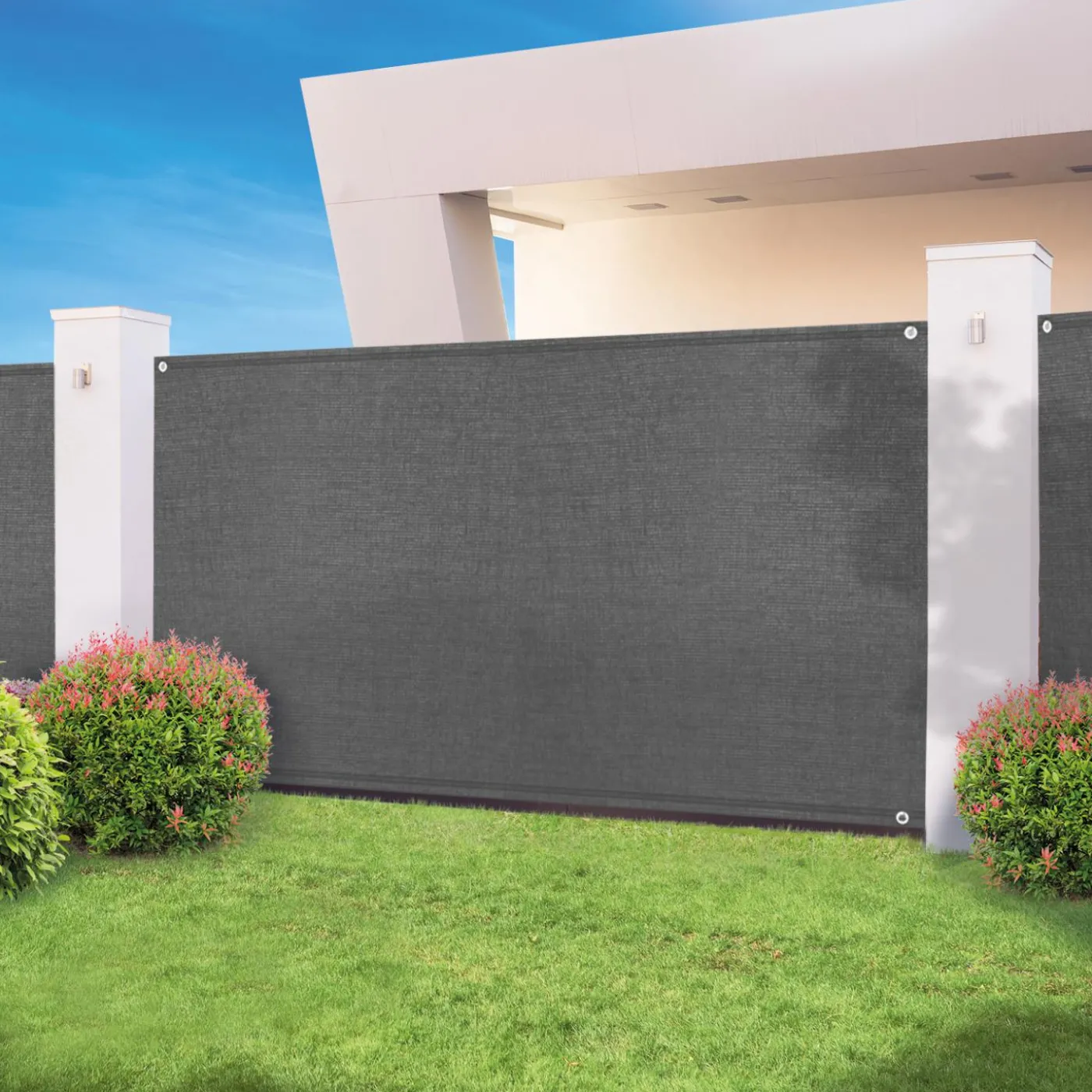 Brise vue 1,2 m x 10 m gris anthracite occultant 300 g m²