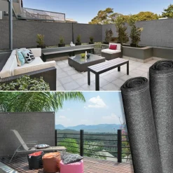 Brise vue 1,2 m x 10 m gris anthracite occultant 300 g m²