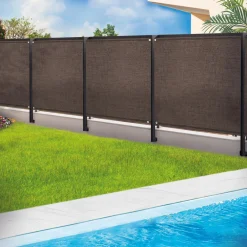 Brise vue 1,8 m x 10 m taupe occultant 220 g m²