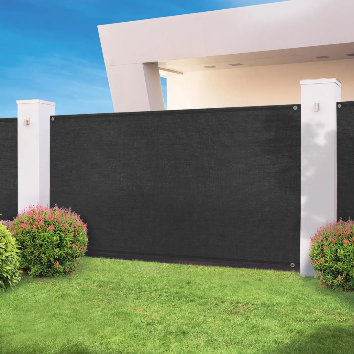 Brise vue 1,5 m x 10m noir occultant 300 g m²