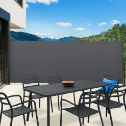 Brise vue enroulable gris 400x180 cm