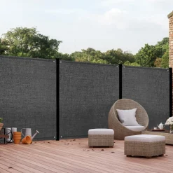 Brise vue gris 1,8 m x 10 m occultant 400 gr/m²