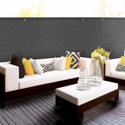 Brise vue gris 1,8 m x 10 m occultant 400 gr/m²