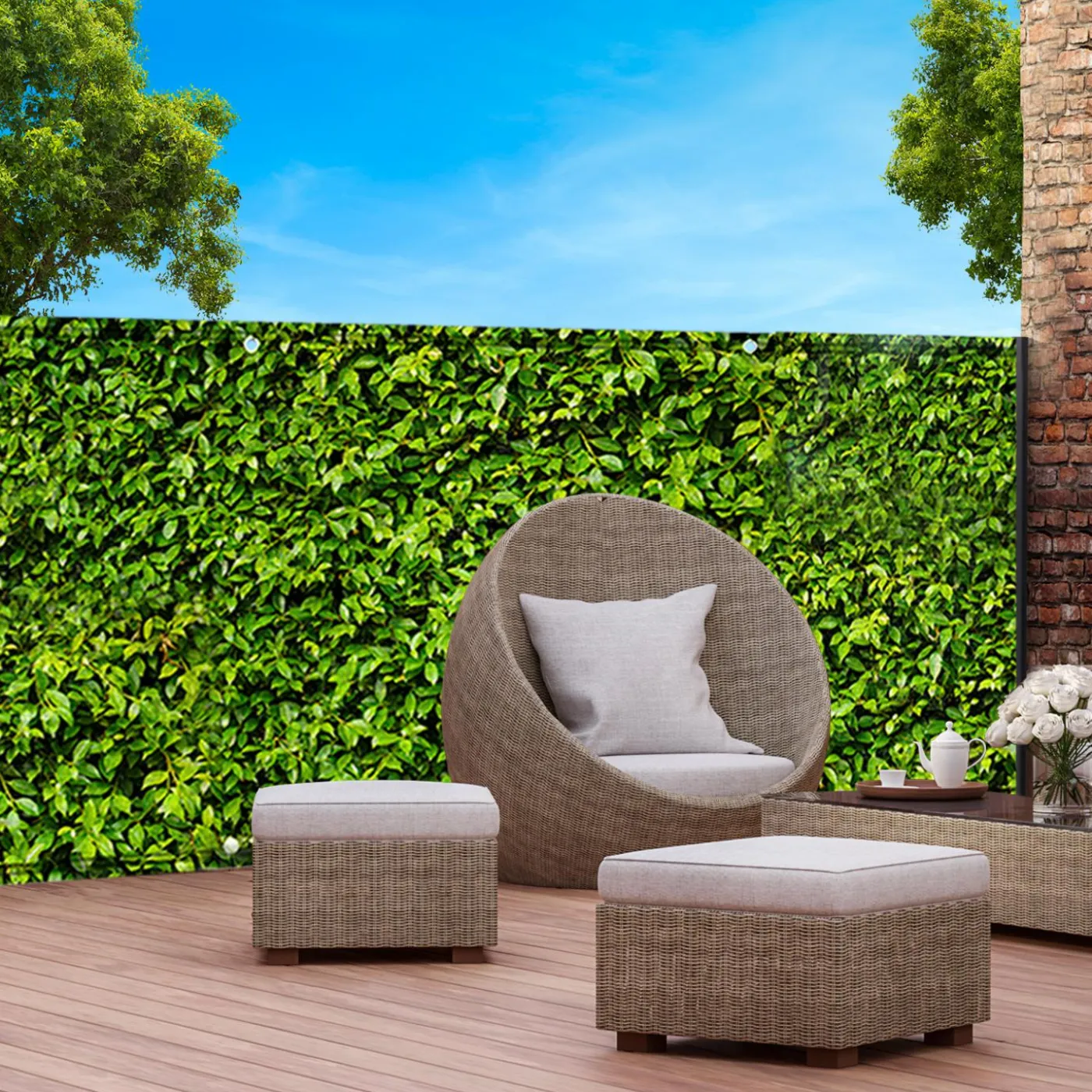 Brise vue imitation feuillage 1,5 x 10 m