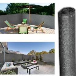 Brise vue 2m x 10m gris occultant 220g m²