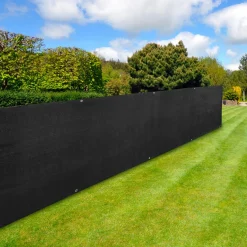 Brise vue noir 1,8 m x 10 m occultant et résistant 400 g/m²