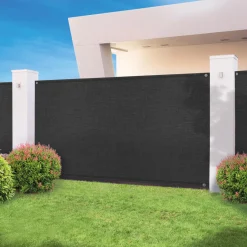 Brise vue noir 2 m x 10 m occultant 300 gr/m²