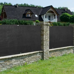 Brise vue noir 2 m x 10 m occultant 300 gr/m²