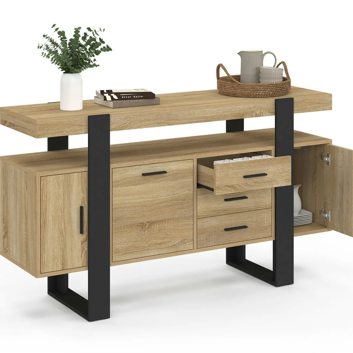 Buffet 140 cm bois et nois