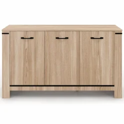 Buffet 3 portes 140 cm en bois clair