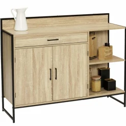 Buffet bas de cuisine industriel avec plan de travail