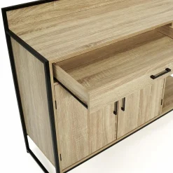 Buffet bas de cuisine industriel avec plan de travail