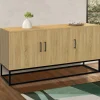 Buffet bas industriel bois et noir
