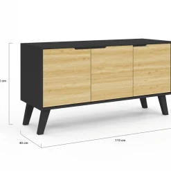 Buffet bas scandinave noir