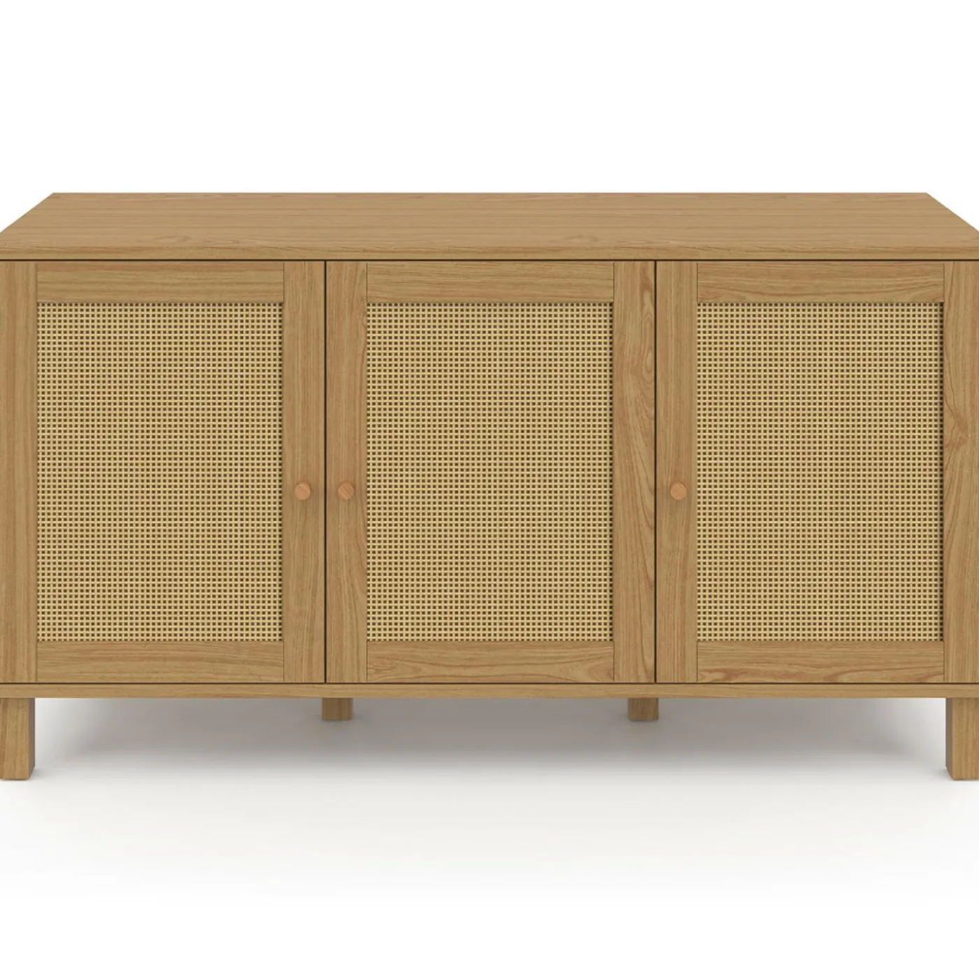 Buffet bas vintage effet cannage