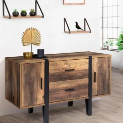 Buffet bois foncé avec pied épingle