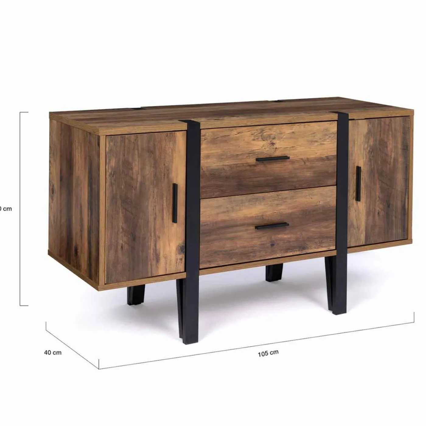 Buffet bois foncé avec pied épingle